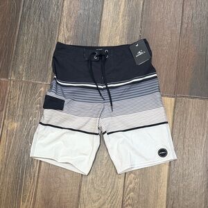 O'Neill Men's Black and Gray Gradient Board Shorts